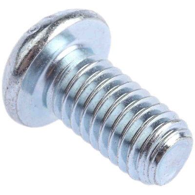 RS PRO Bright Zinc Plated Steel Hex Socket Button Screw, ISO 7380, M6 x 12mm