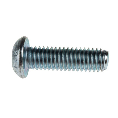 RS PRO Bright Zinc Plated Steel Hex Socket Button Screw, ISO 7380, M6 x 20mm