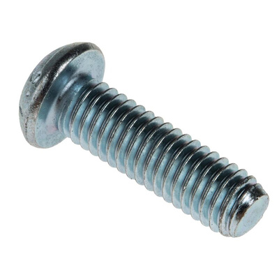 RS PRO Bright Zinc Plated Steel Hex Socket Button Screw, ISO 7380, M6 x 20mm