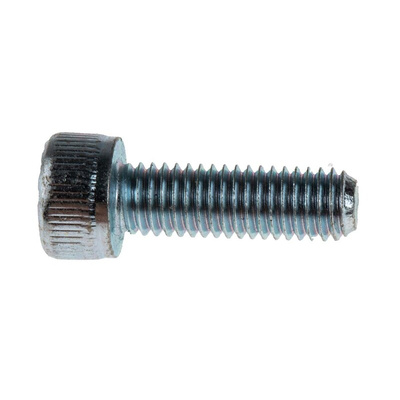 RS PRO Bright Zinc Plated Steel Hex Socket Cap Screw, DIN 912, M5 x 16mm