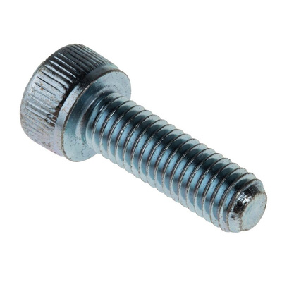 RS PRO Bright Zinc Plated Steel Hex Socket Cap Screw, DIN 912, M5 x 16mm