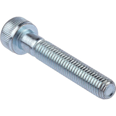 RS PRO Bright Zinc Plated Steel Hex Socket Cap Screw, DIN 912, M5 x 30mm