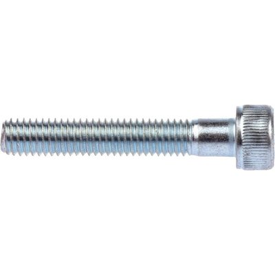 RS PRO Bright Zinc Plated Steel Hex Socket Cap Screw, DIN 912, M5 x 30mm