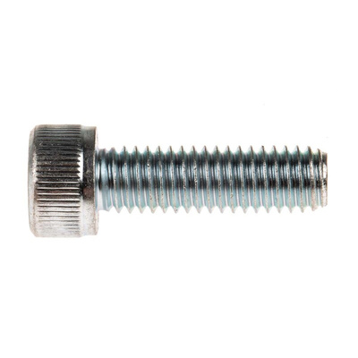 RS PRO Bright Zinc Plated Steel Hex Socket Cap Screw, DIN 912, M6 x 20mm