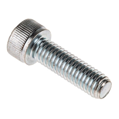 RS PRO Bright Zinc Plated Steel Hex Socket Cap Screw, DIN 912, M6 x 20mm