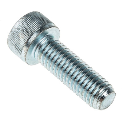 RS PRO Bright Zinc Plated Steel Hex Socket Cap Screw, DIN 912, M10 x 25mm