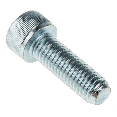 RS PRO Bright Zinc Plated Steel Hex Socket Cap Screw, DIN 912, M10 x 30mm