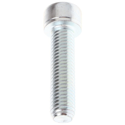 RS PRO Bright Zinc Plated Steel Hex Socket Cap Screw, DIN 912, M10 x 40mm