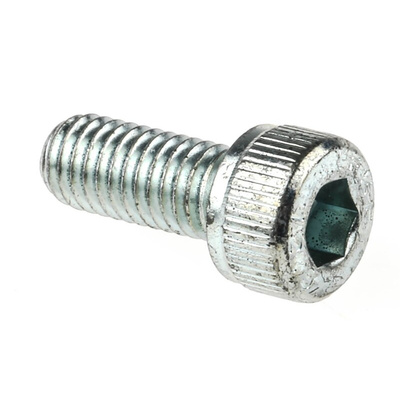 RS PRO Bright Zinc Plated Steel Hex Socket Cap Screw, DIN 912, M5 x 12mm