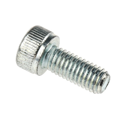 RS PRO Bright Zinc Plated Steel Hex Socket Cap Screw, DIN 912, M5 x 12mm