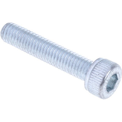 RS PRO Bright Zinc Plated Steel Hex Socket Cap Screw, DIN 912, M5 x 25mm