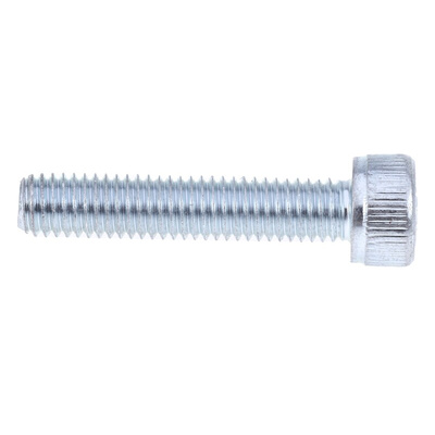 RS PRO Bright Zinc Plated Steel Hex Socket Cap Screw, DIN 912, M5 x 25mm