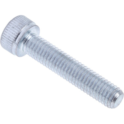 RS PRO Bright Zinc Plated Steel Hex Socket Cap Screw, DIN 912, M5 x 25mm