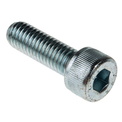 RS PRO Bright Zinc Plated Steel Hex Socket Cap Screw, DIN 912, M8 x 25mm