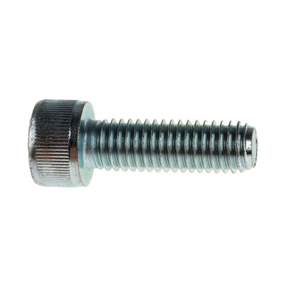 RS PRO Bright Zinc Plated Steel Hex Socket Cap Screw, DIN 912, M8 x 25mm