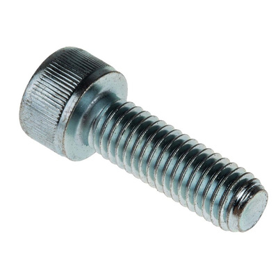 RS PRO Bright Zinc Plated Steel Hex Socket Cap Screw, DIN 912, M8 x 25mm