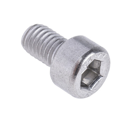 RS PRO Plain Stainless Steel Hex Socket Cap Screw, DIN 912, M5 x 8mm