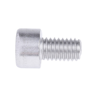 RS PRO Plain Stainless Steel Hex Socket Cap Screw, DIN 912, M6 x 10mm
