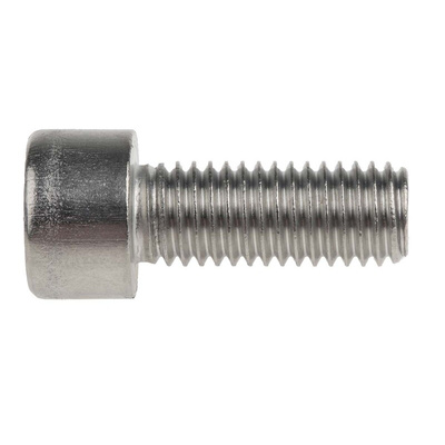 RS PRO Plain Stainless Steel Hex Socket Cap Screw, DIN 912, M10 x 25mm