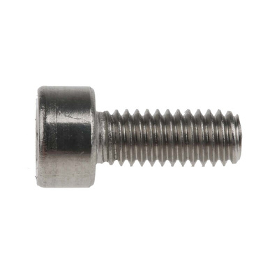 RS PRO Plain Stainless Steel Hex Socket Cap Screw, DIN 912, M4 x 10mm