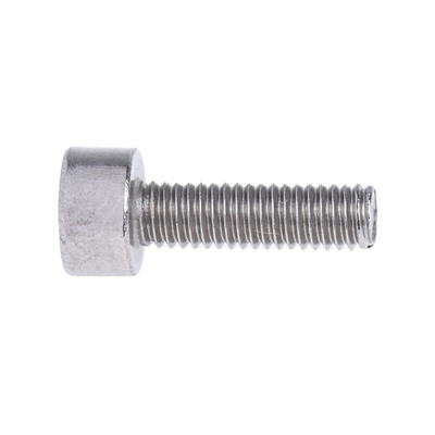 RS PRO Plain Stainless Steel Hex Socket Cap Screw, DIN 912, M3 x 10mm