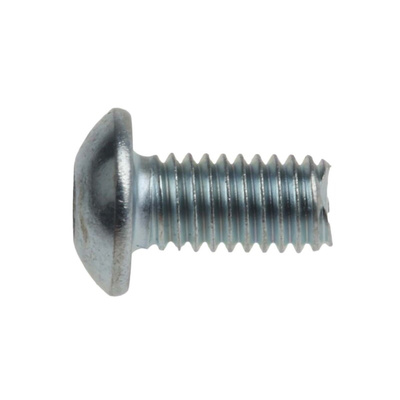 RS PRO Bright Zinc Plated Steel Hex Socket Button Screw, ISO 7380, M3 x 6mm