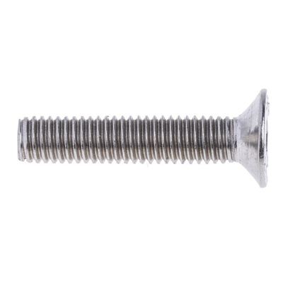 RS PRO Plain Stainless Steel Hex Socket Countersunk Screw, ISO 10642, M5 x 25mm