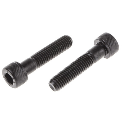 RS PRO M10 x 45mm Hex Socket Cap Screw Black, Self-Colour Steel