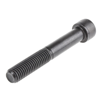 RS PRO M12 x 80mm Hex Socket Cap Screw Black, Self-Colour Steel