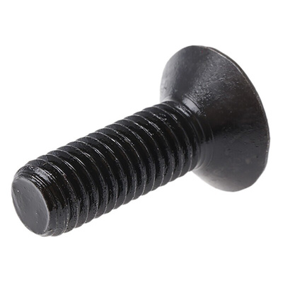 RS PRO M8 x 25mm Hex Socket Countersunk Screw Black, Self-Colour Steel