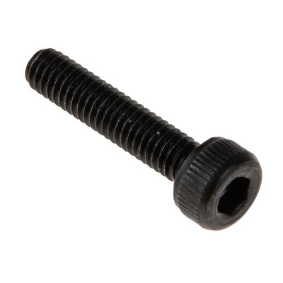 RS PRO M2.5 x 12mm Hex Socket Cap Screw Black, Self-Colour Steel