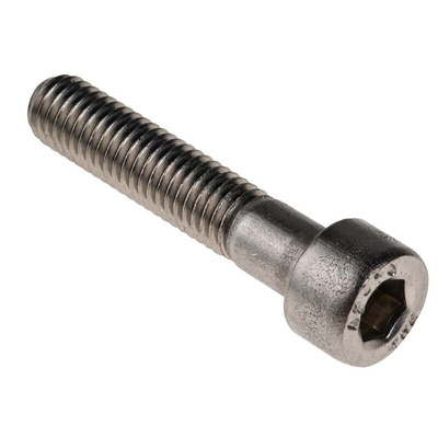RS PRO M8 x 40mm Hex Socket Cap Screw Plain Stainless Steel