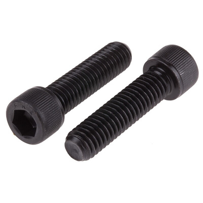 RS PRO Black, Self-Colour Steel Hex Socket Cap Screw, BS 2470, 3/8in x 1 1/2in