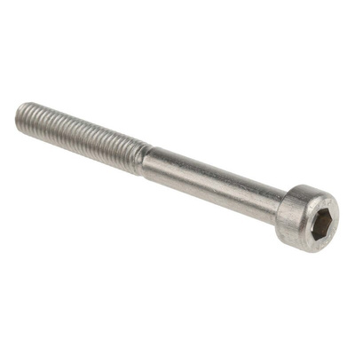 RS PRO M5 x 50mm Hex Socket Cap Screw Plain Stainless Steel