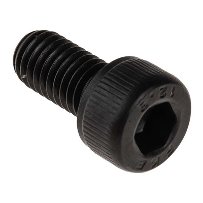 RS PRO Black, Self-Colour Steel Hex Socket Cap Screw, DIN 912, M8 x 16mm