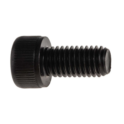 RS PRO Black, Self-Colour Steel Hex Socket Cap Screw, DIN 912, M8 x 16mm