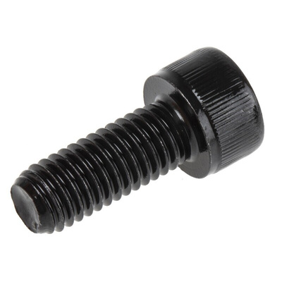 RS PRO Black, Self-Colour Steel Hex Socket Cap Screw, DIN 912, M8 x 20mm