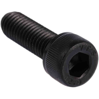 RS PRO M8 x 25mm Hex Socket Cap Screw Black, Self-Colour Steel