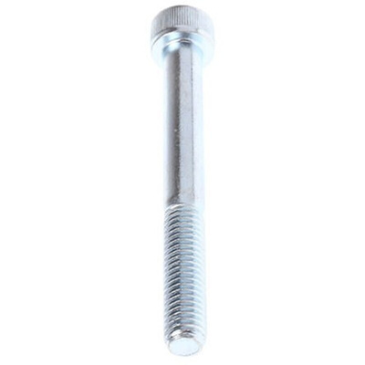 RS PRO Bright Zinc Plated Steel Hex Socket Cap Screw, DIN 912, M6 x 70mm
