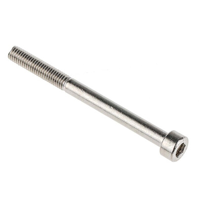 RS PRO Plain Stainless Steel Hex Socket Cap Screw, DIN 912, M5 x 60mm