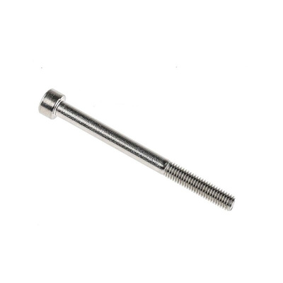 RS PRO Plain Stainless Steel Hex Socket Cap Screw, DIN 912, M5 x 60mm