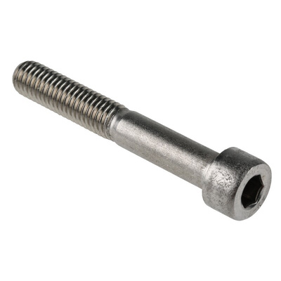 RS PRO Plain Stainless Steel Hex Socket Cap Screw, DIN 912, M8 x 55mm
