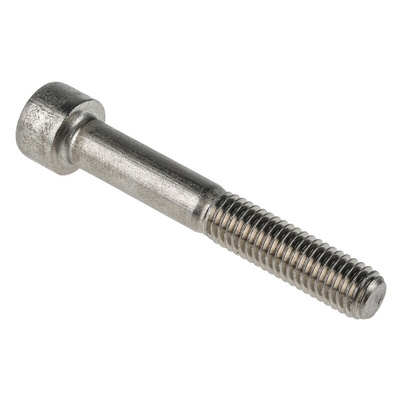 RS PRO Plain Stainless Steel Hex Socket Cap Screw, DIN 912, M8 x 55mm