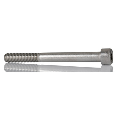 RS PRO Plain Stainless Steel Hex Socket Cap Screw, DIN 912, M8 x 80mm