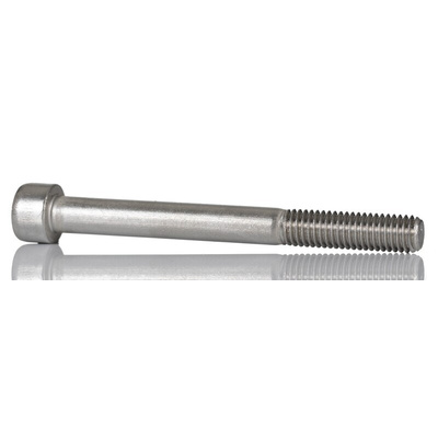 RS PRO Plain Stainless Steel Hex Socket Cap Screw, DIN 912, M8 x 80mm