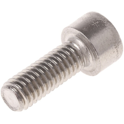 RS PRO Plain Stainless Steel Hex Socket Cap Screw, DIN 912, M12 x 25mm