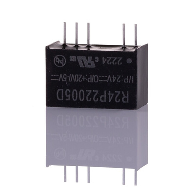 Recom R12P DC-DC Converter, -5V dc/ -200mA Output, 21.6 → 26.4 V dc Input, 2W, Through Hole, +95°C Max Temp