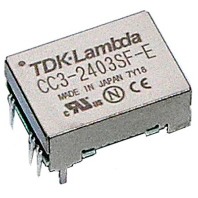 TDK-Lambda CC-E DC-DC Converter, 12V dc/ 250mA Output, 9 → 18 V dc Input, 3W, Surface Mount, +85°C Max Temp
