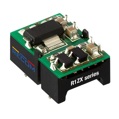 Recom R1ZX DC-DC Converter, 5V dc/ 200mA Output, 4.75 → 5.25 V dc Input, 1W, Surface Mount, +100°C Max Temp