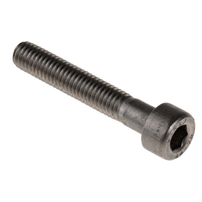 RS PRO Plain Stainless Steel Hex Socket Cap Screw, DIN 912, M5 x 30mm